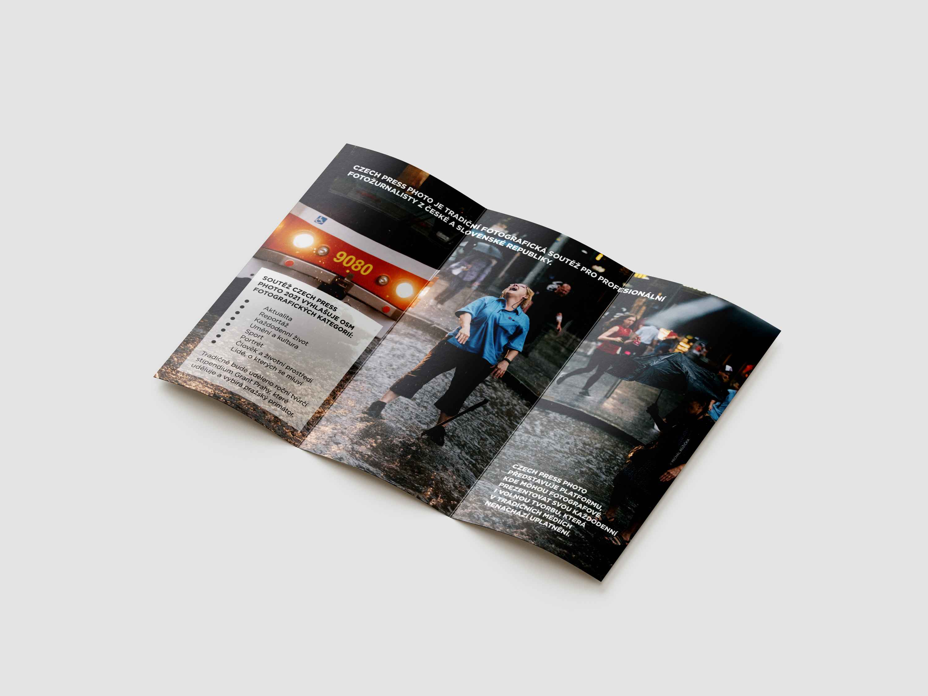 Tištěný DL leták k foto soutěži Czech Press Photo